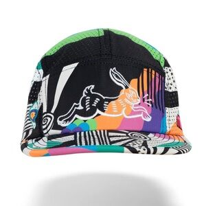 Vibrant Multicolor RNNR Women's/ Men’s PACER HAT: with Rabbit Design
